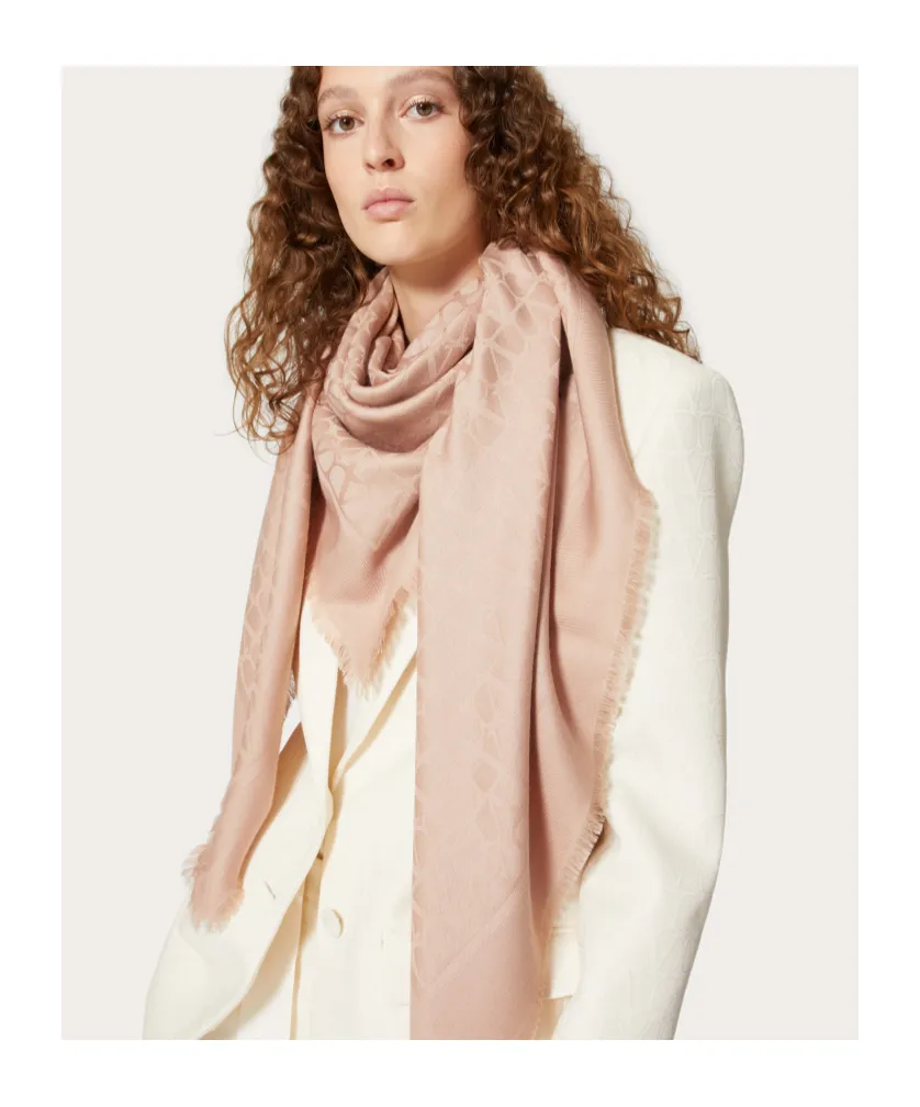 Vlogo Signature Fringed Edge Scarf