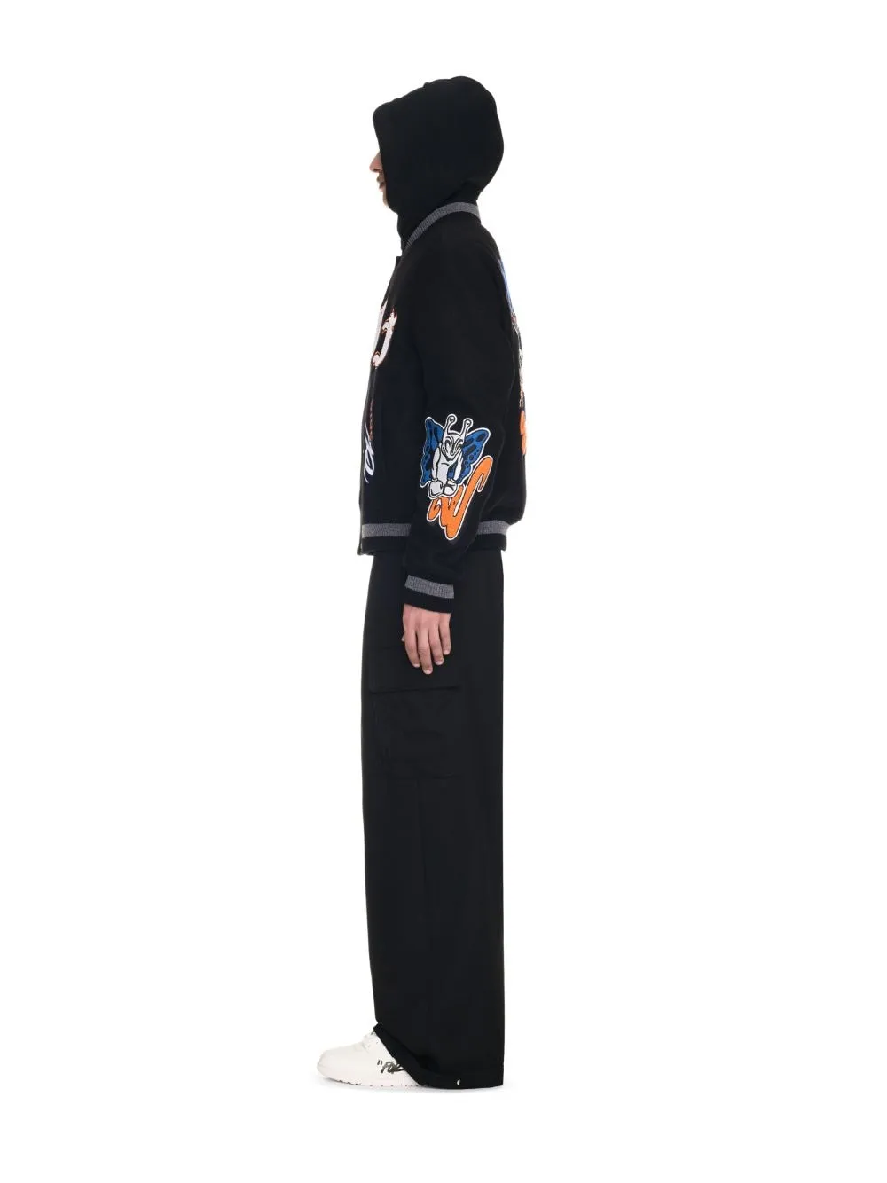 Logo Embroidered Bomber Jacket