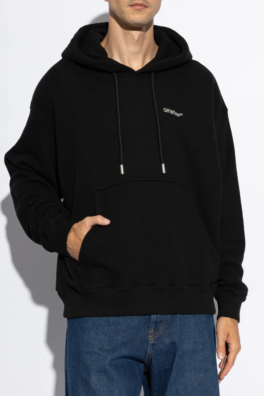 Logo Embroidered Drawstring Hoodie