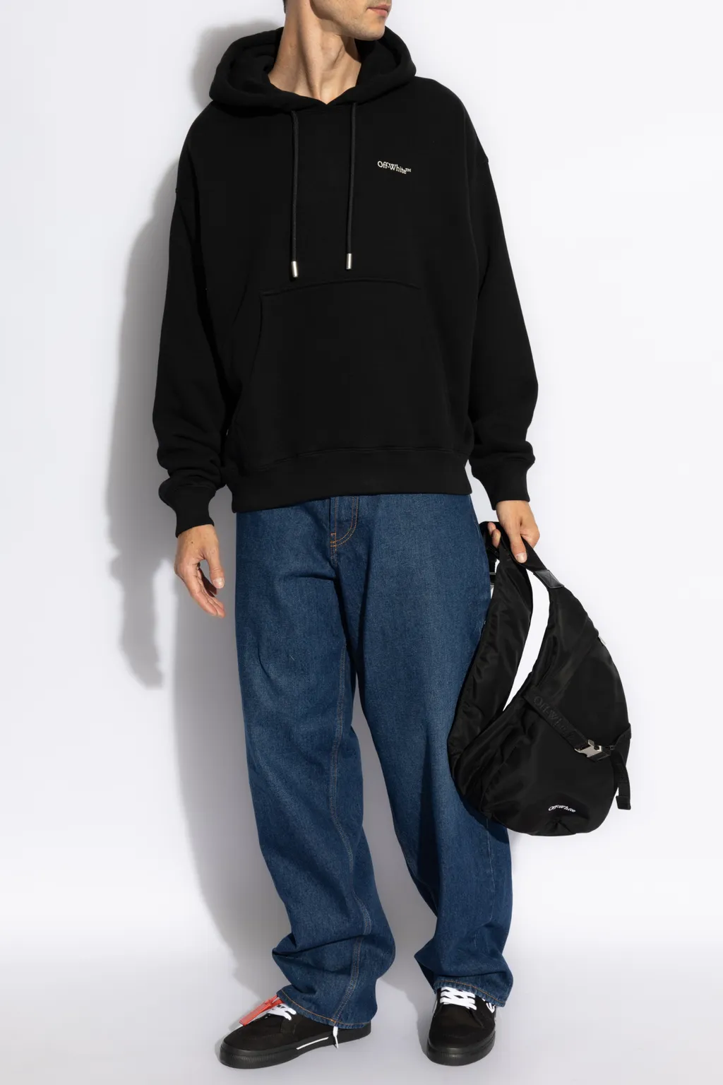 Logo Embroidered Drawstring Hoodie
