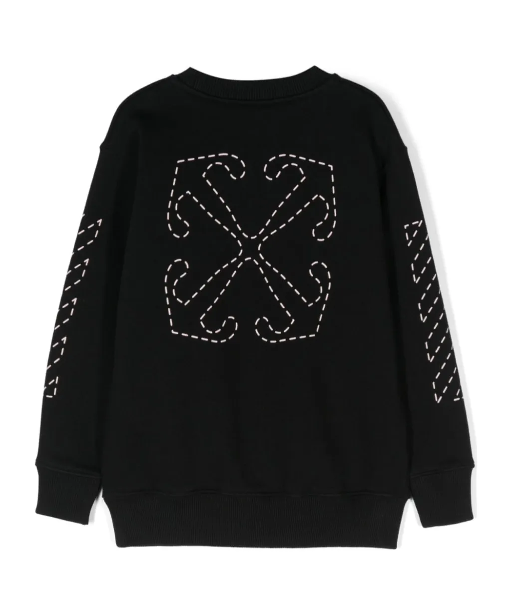 Arrow Stitched Printed Crewneck Sweatshirt