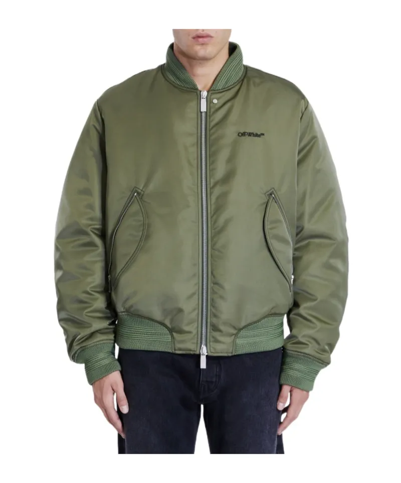 Zip-Up Long-Sleeved Bomber Jacket