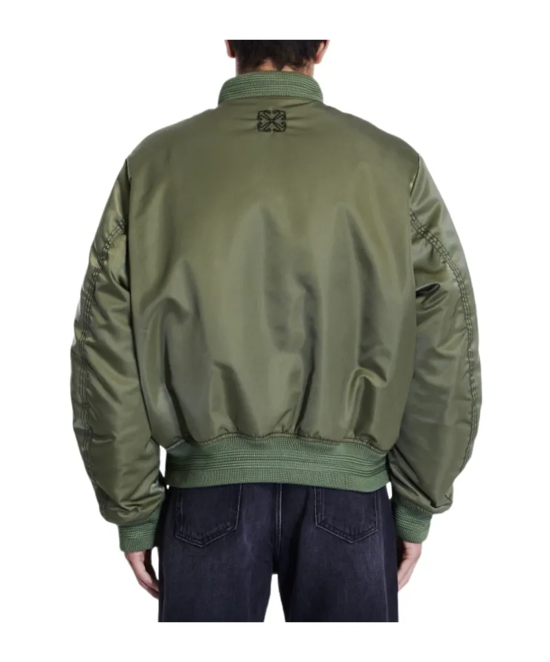 Zip-Up Long-Sleeved Bomber Jacket