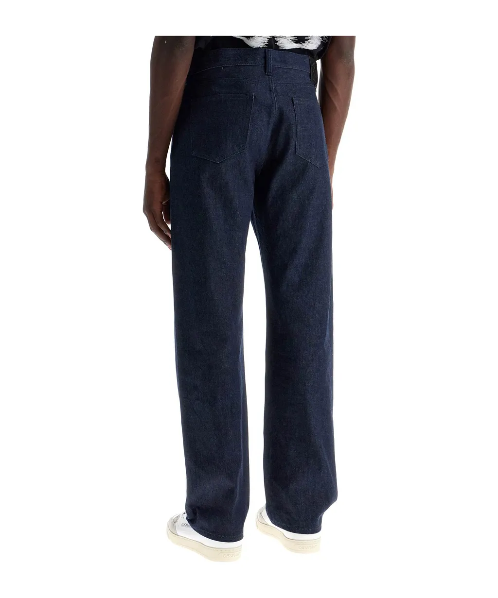 Logo Embroidered Straight Leg Jeans