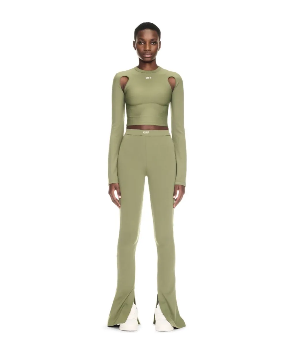 Logo-Print Bootcut Leggings