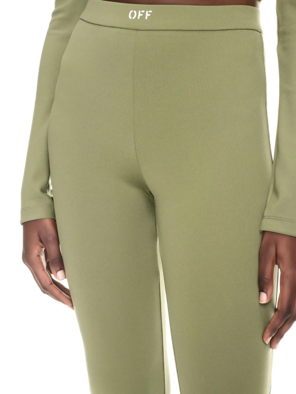 Logo-Print Bootcut Leggings