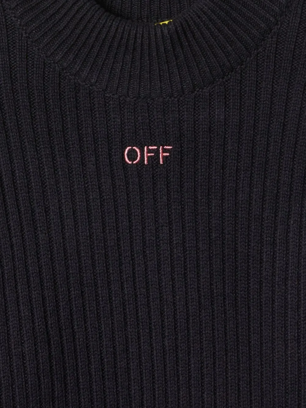 Off Stamp Ribbed-Knit Dress