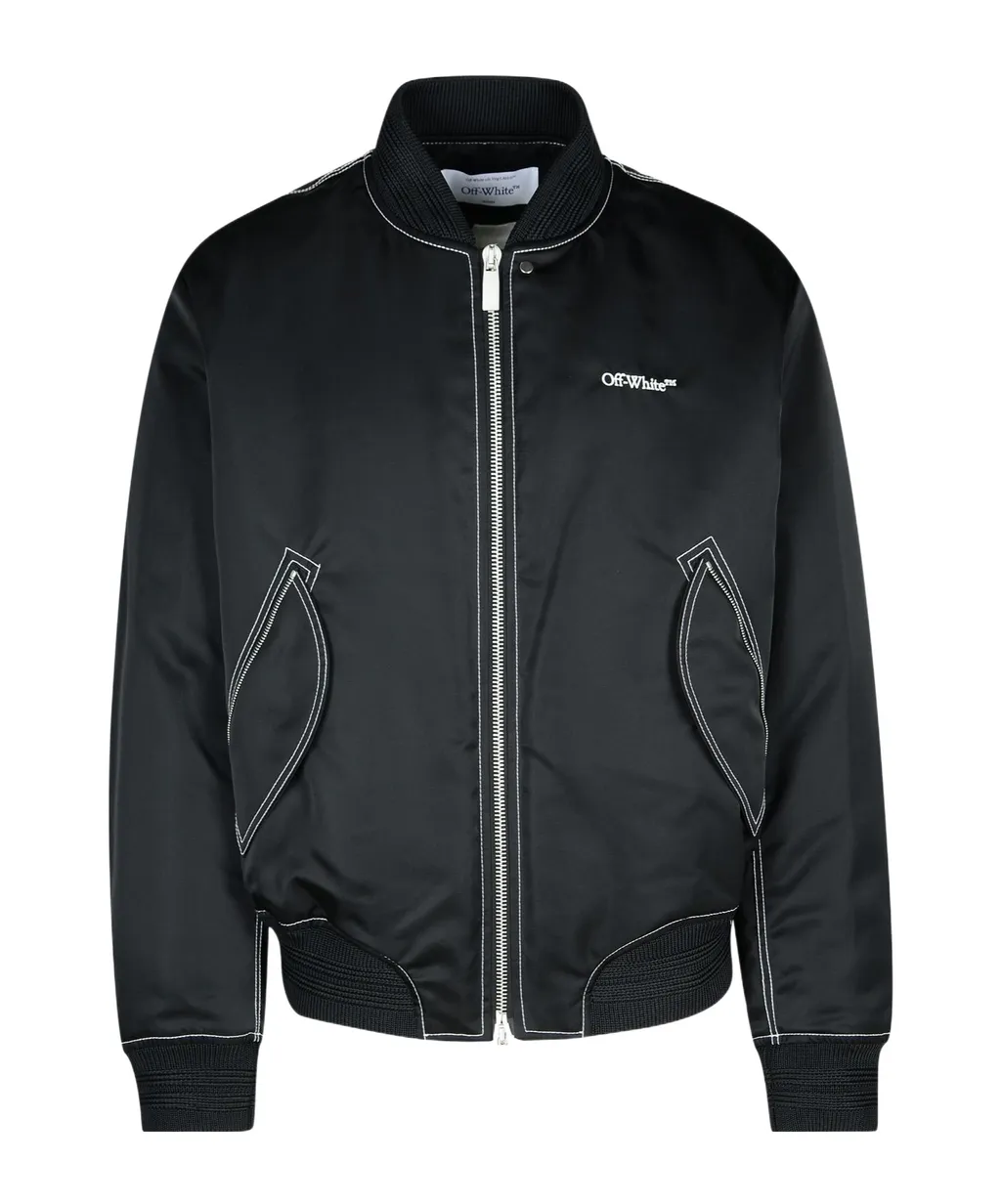 Zip-Up Long-Sleeved Bomber Jacket