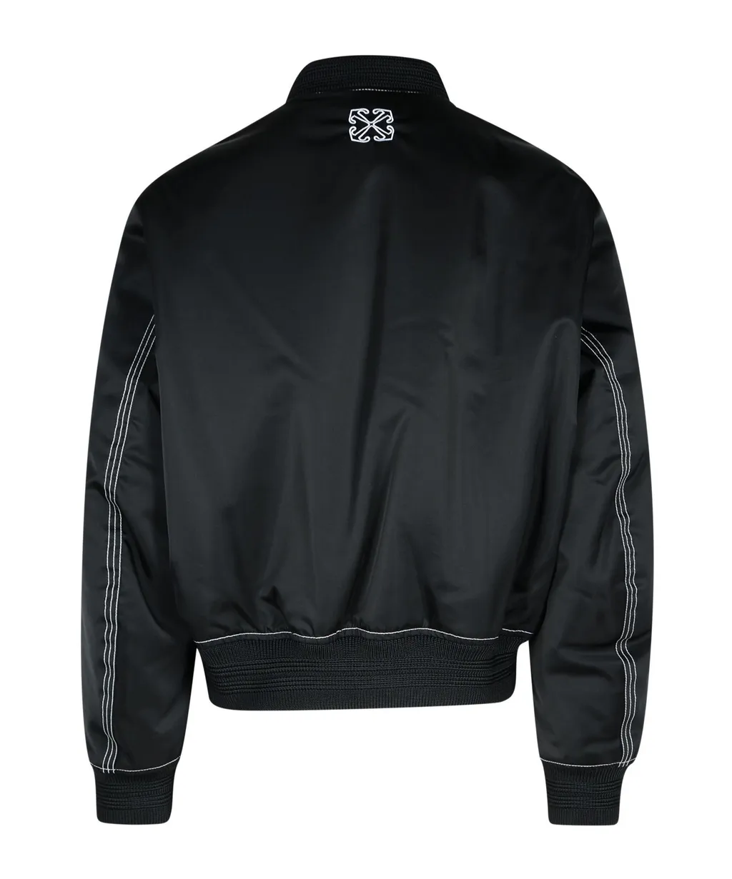 Zip-Up Long-Sleeved Bomber Jacket