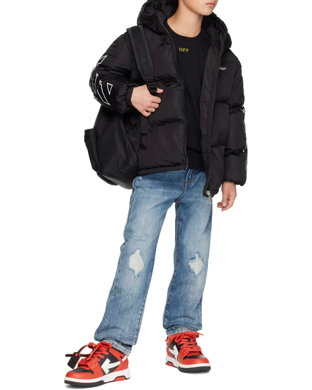 Bookish Diag Hooded Puffer Jacket