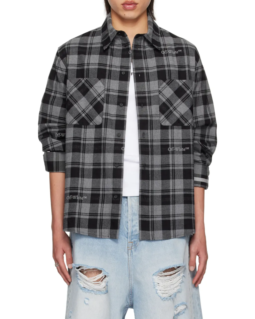 Checked Long-Sleeved Shirt