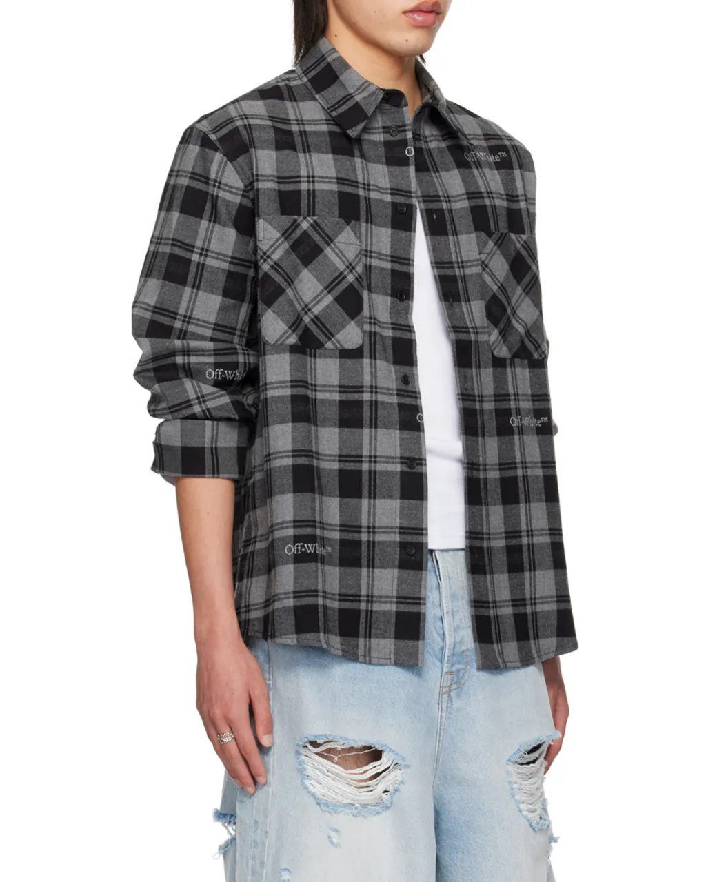 Checked Long-Sleeved Shirt