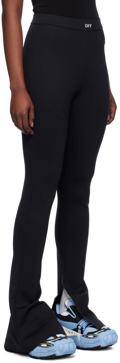 Logo Printed Flared Leggings