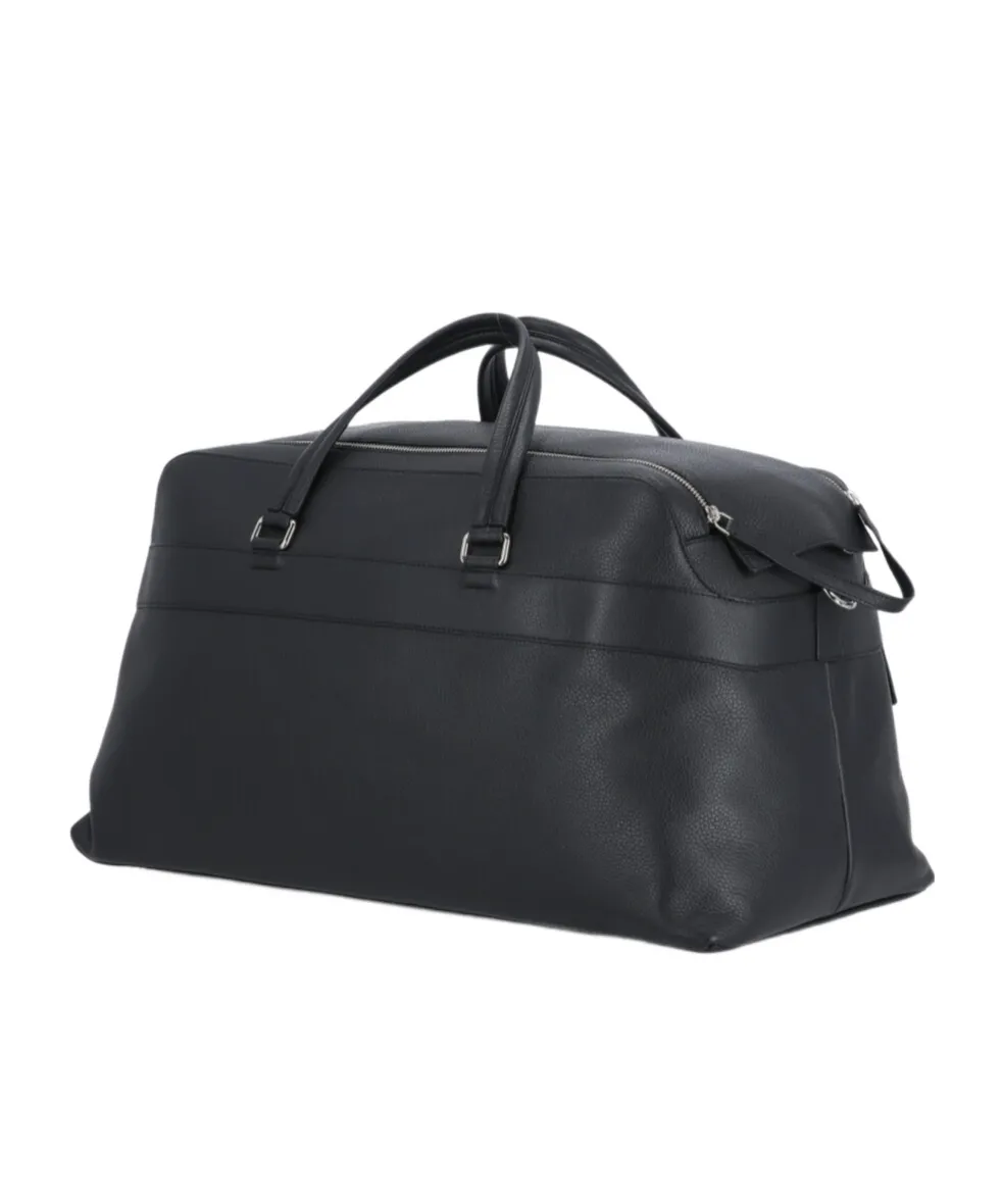 Logo Plaque Leather Holdall Bag