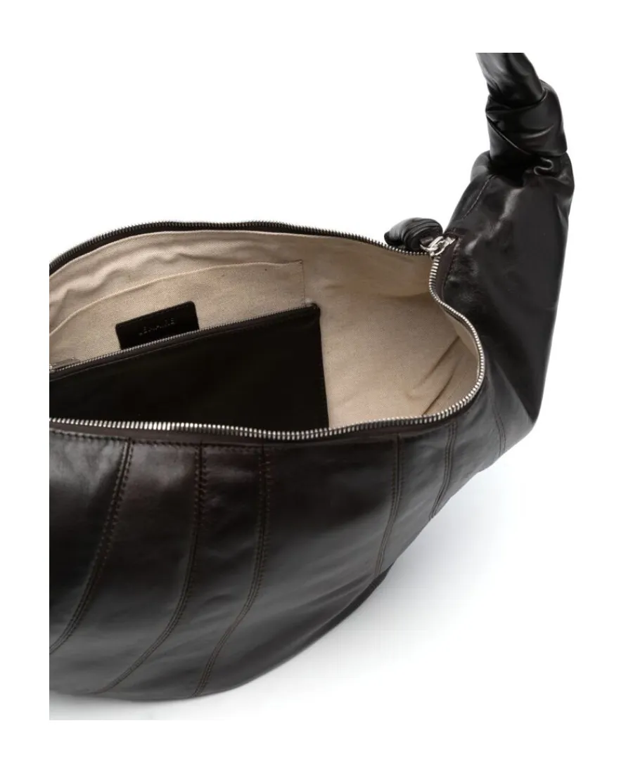 Large Croissant Zipped Shoulder Bag