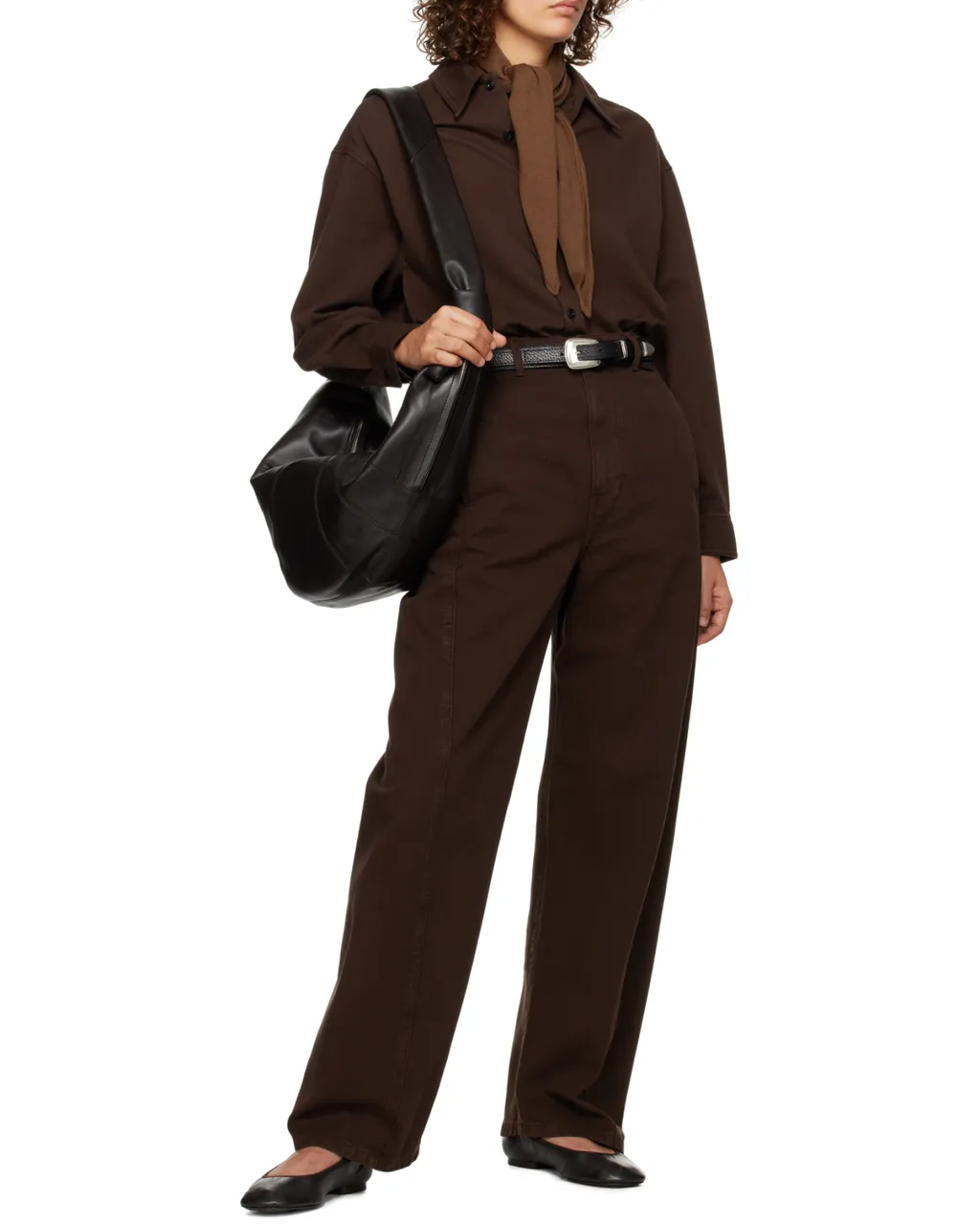 Large Croissant Zipped Shoulder Bag