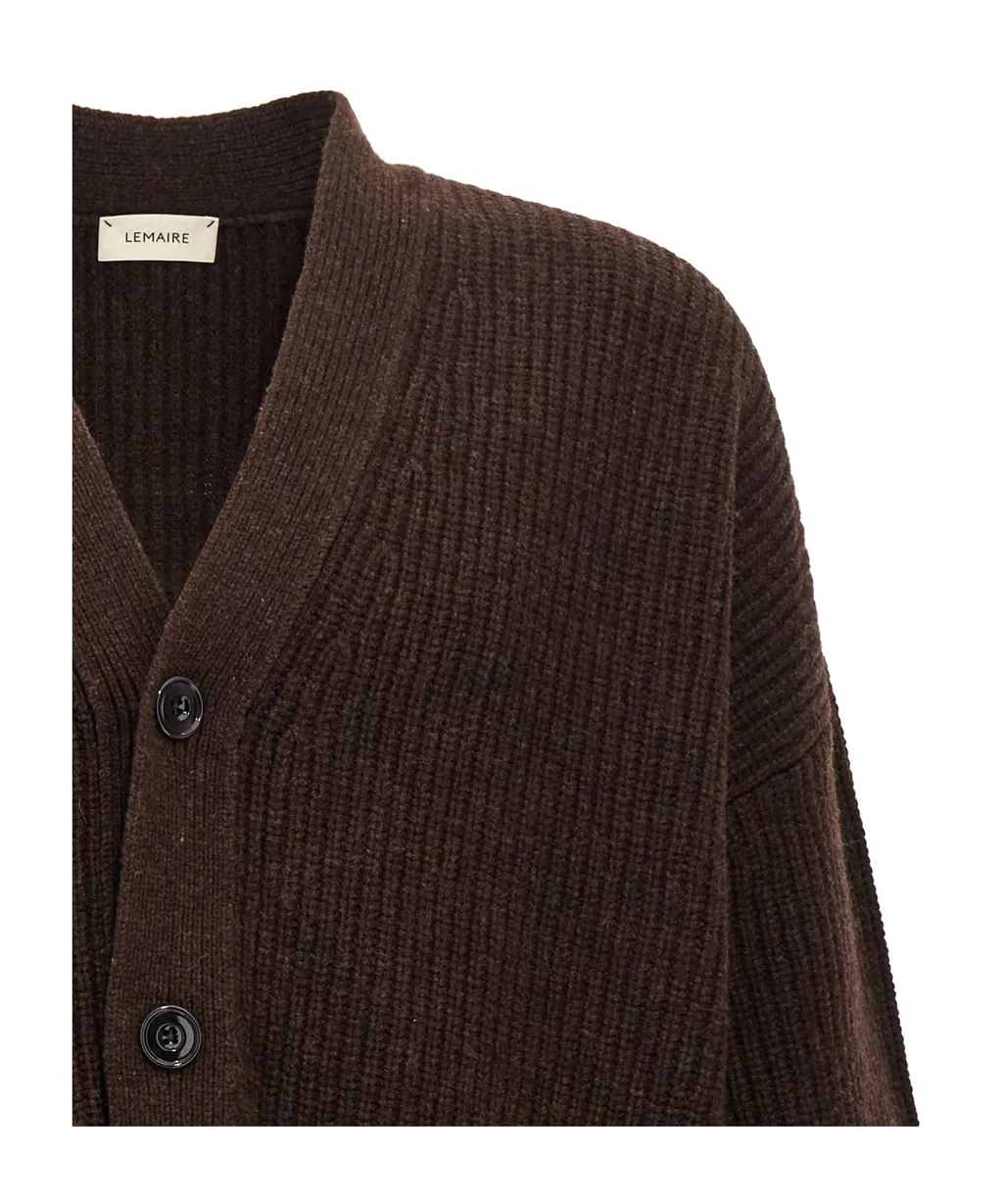 V-Neck Knitted Buttoned Cardigan