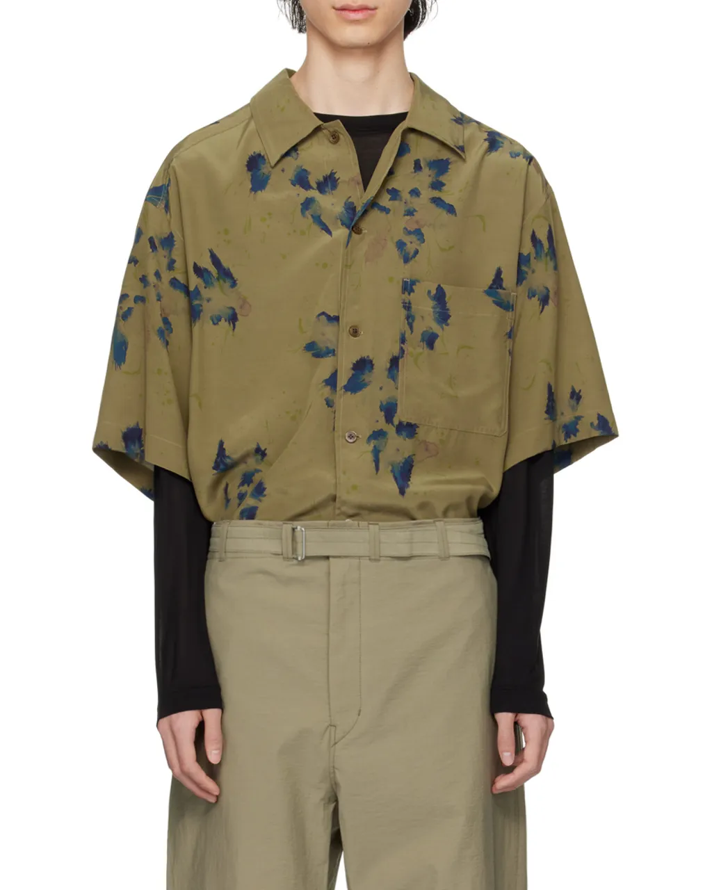 Floral Printed Short-Sleeved Shirt