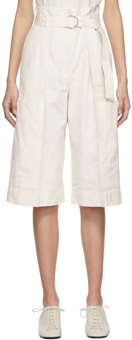 Belted Lightweight Capri Shorts