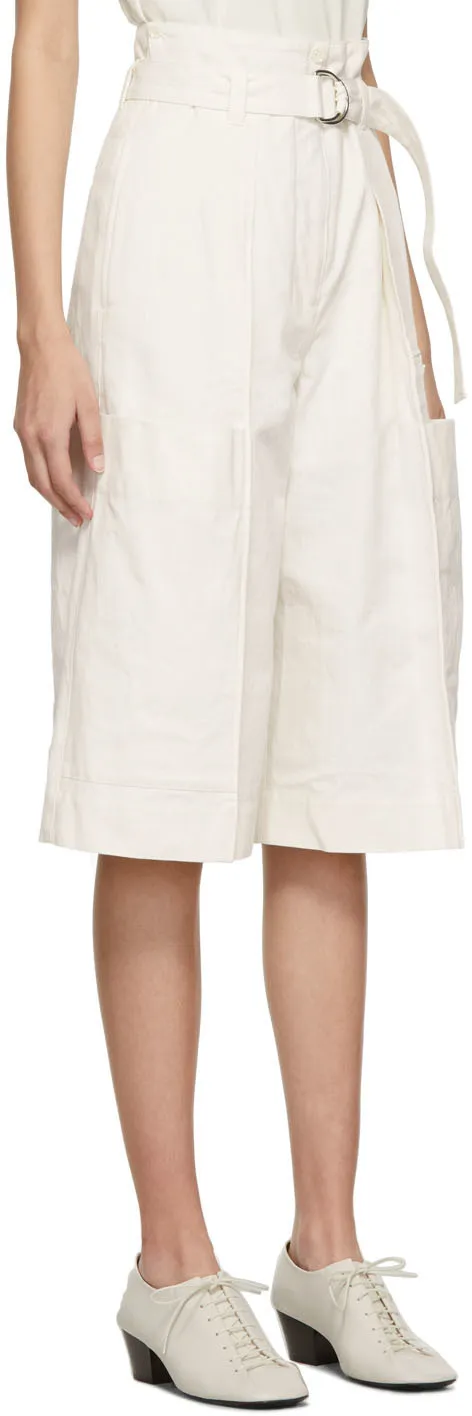 Belted Lightweight Capri Shorts