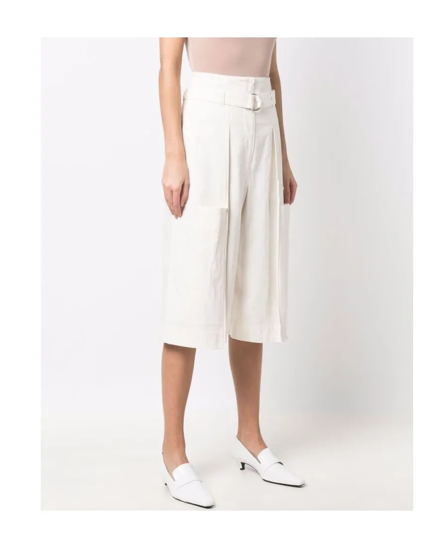 Belted Lightweight Capri Shorts