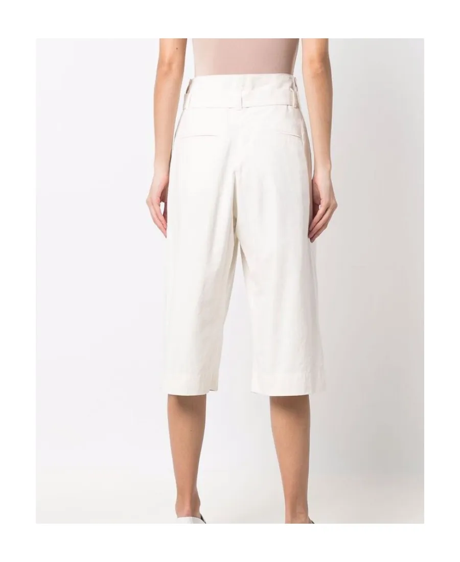 Belted Lightweight Capri Shorts