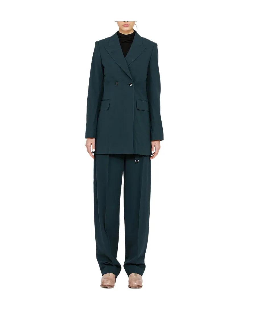 Double-Breasted Button Blazer