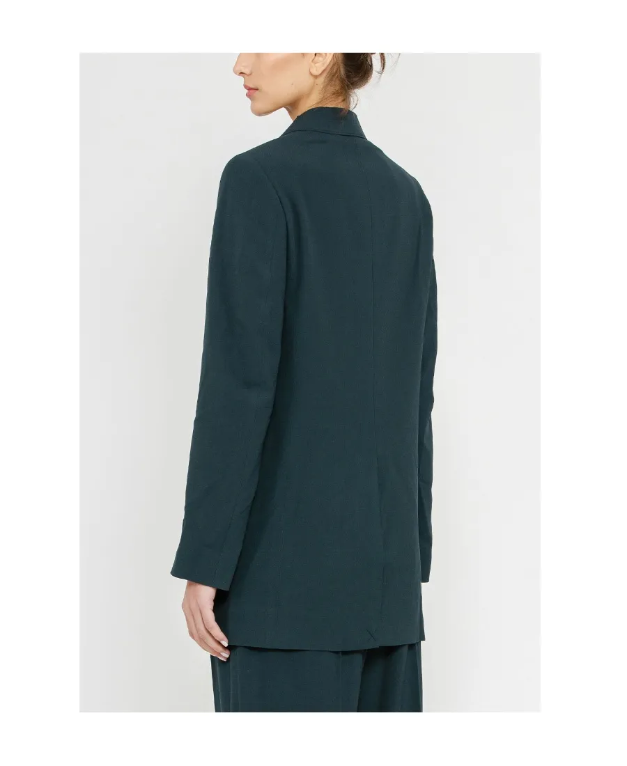 Double-Breasted Button Blazer
