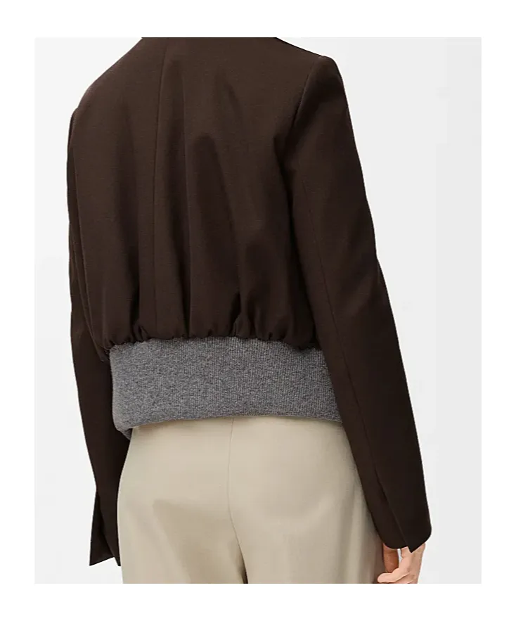 Single-Breasted Cropped Jacket