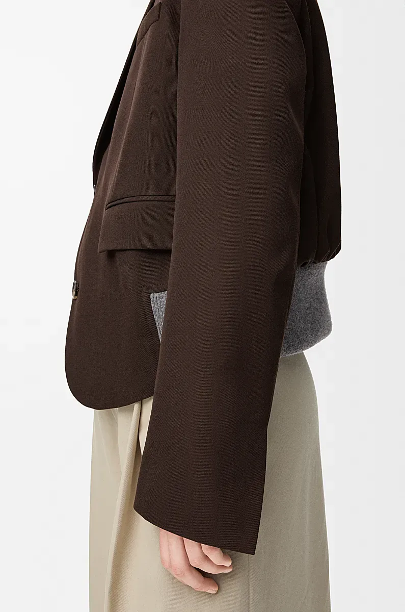 Single-Breasted Cropped Jacket