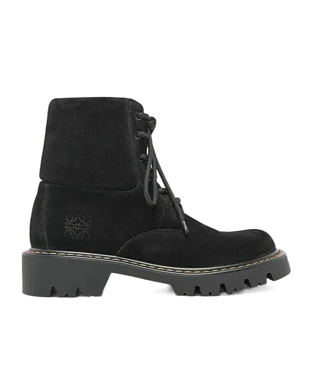 Sierra Combat Ankle Boot In Suede