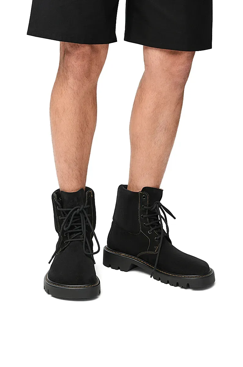 Sierra Combat Ankle Boot In Suede