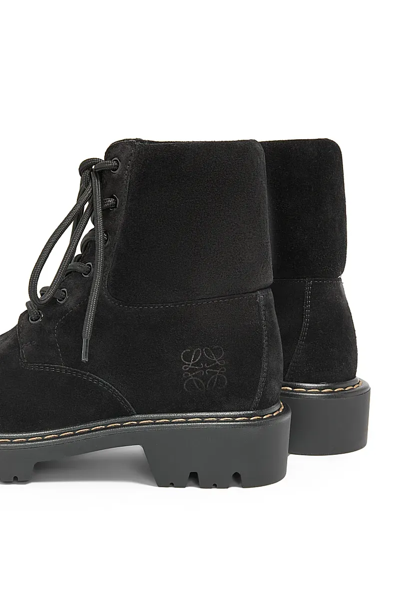 Sierra Combat Ankle Boot In Suede