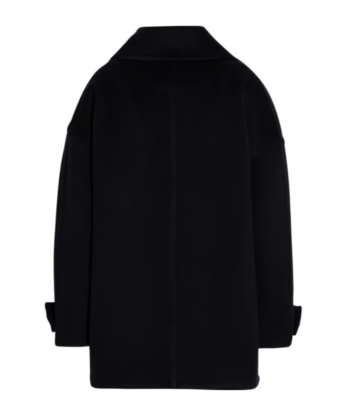 Double-Breasted Short Peacoat