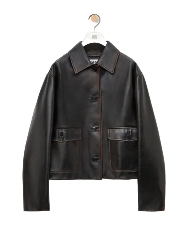 Logo Patch Relaxed Fit Jacket