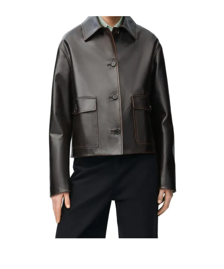 Logo Patch Relaxed Fit Jacket