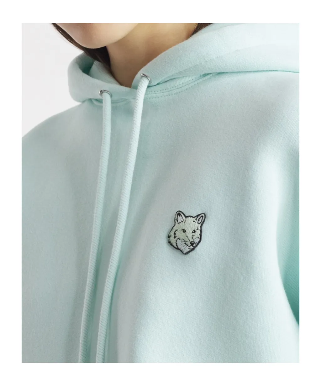 Bold Fox Head Patch Drawstring Hoodie