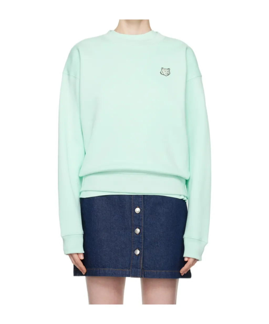 Bold Fox Head Patch Crewneck Sweatshirt