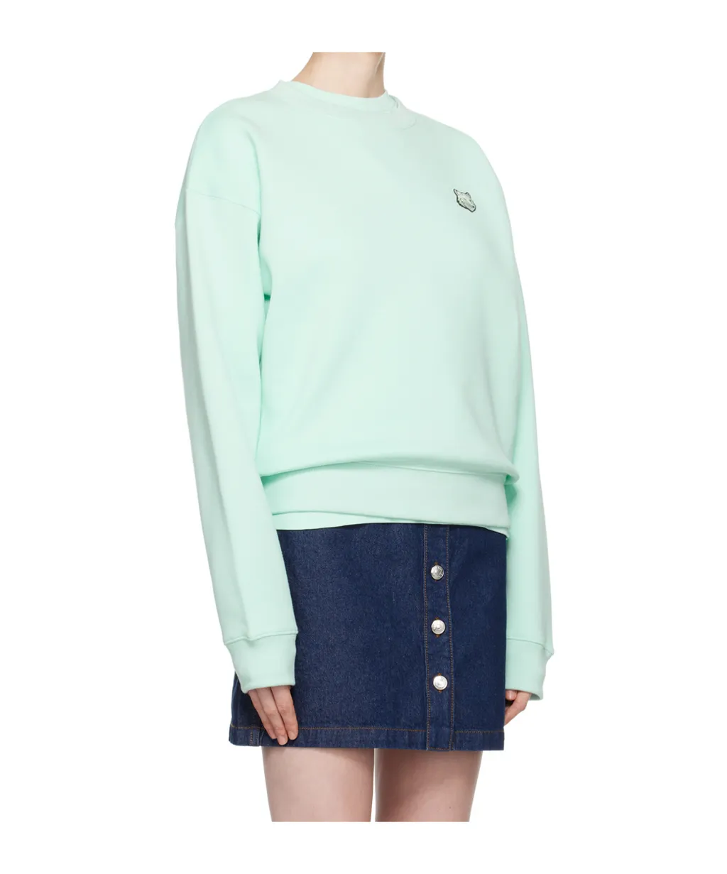 Bold Fox Head Patch Crewneck Sweatshirt