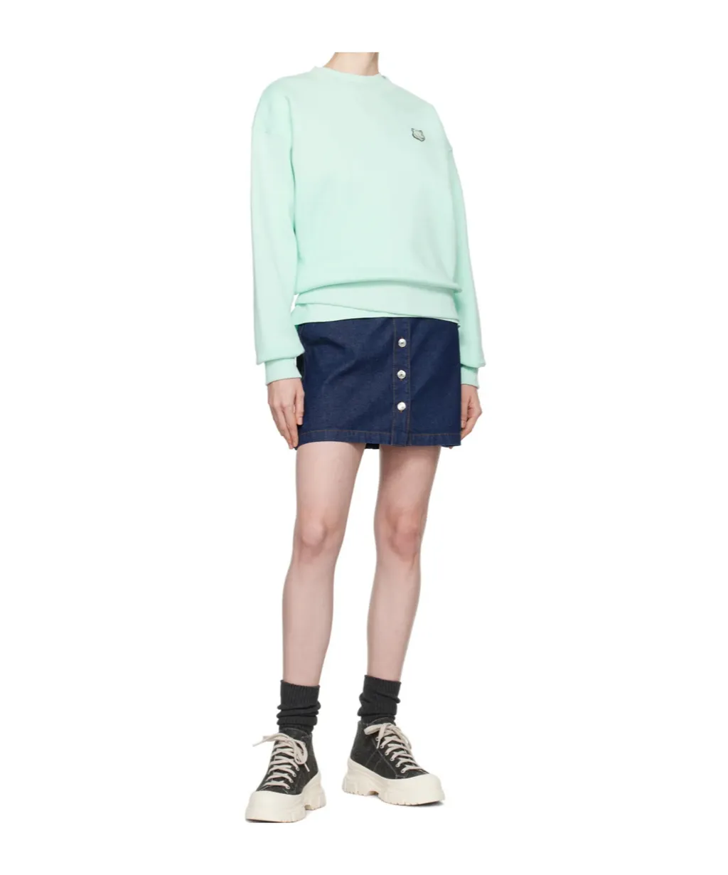 Bold Fox Head Patch Crewneck Sweatshirt