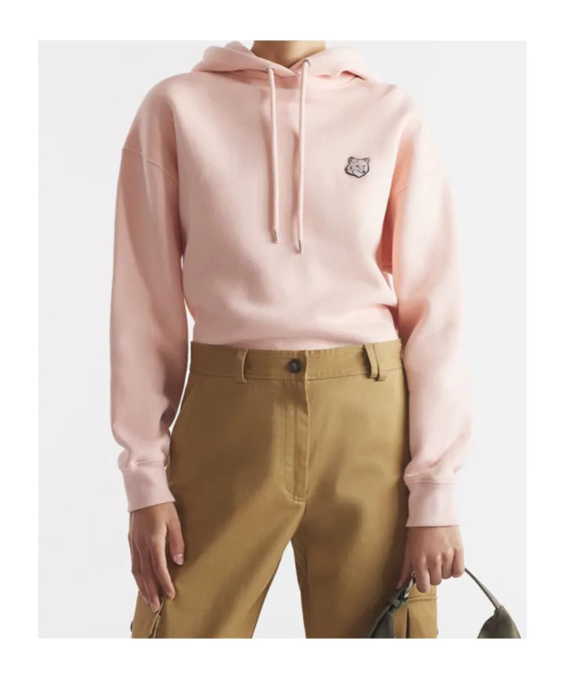 Fox Head Patch Drawstring Hoodie