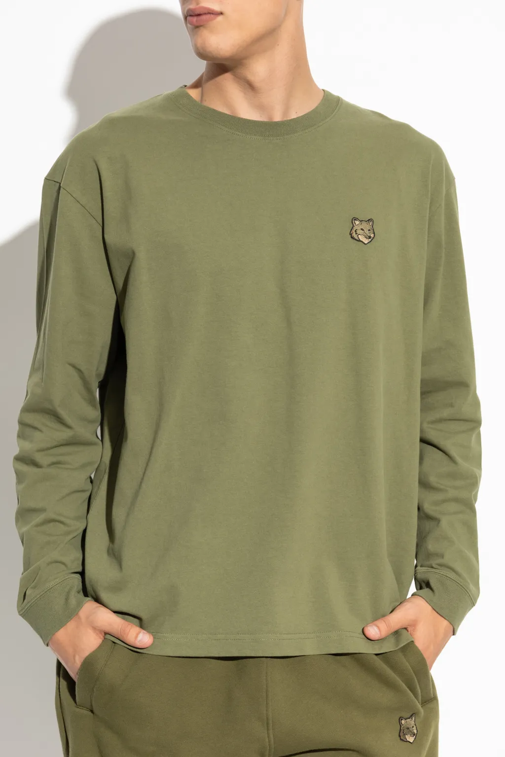Fox Head Appliqué Sweatshirt