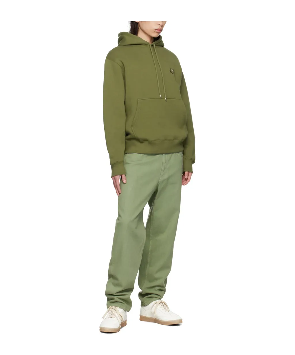 Bold Fox Head Patch Drawstring Hoodie