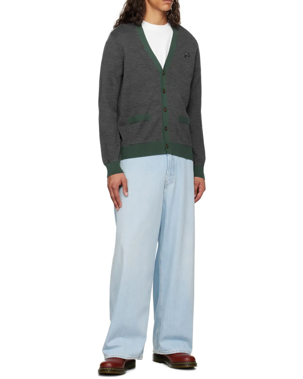 Bold Fox Head Patch Cardigan