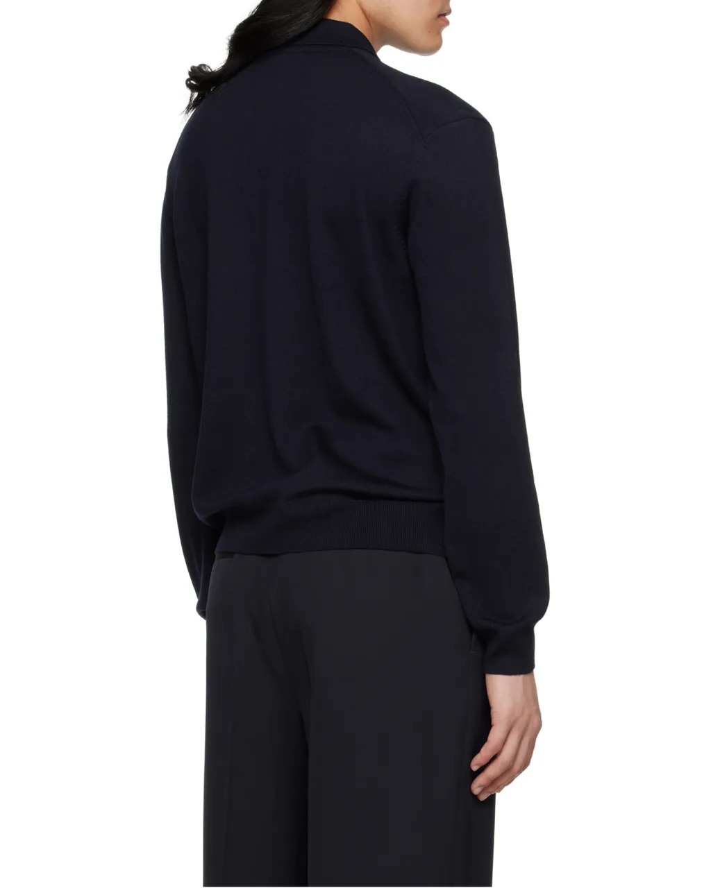 Fox Head Patch Fine-Knit Polo Shirt