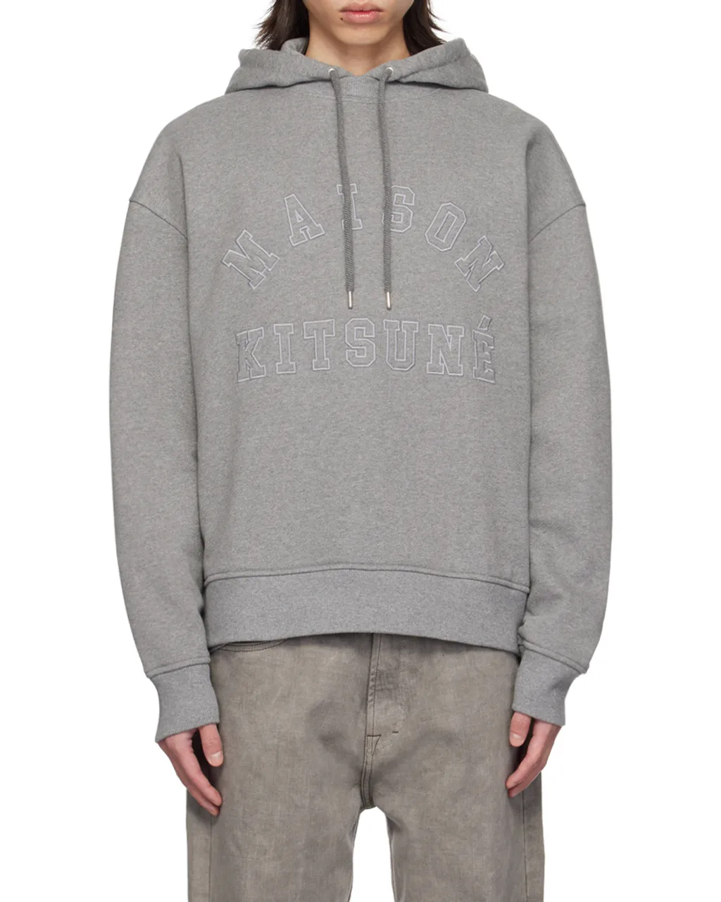 Logo Patch Drawstring Hoodie