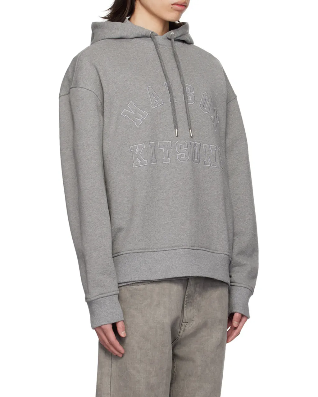 Logo Patch Drawstring Hoodie