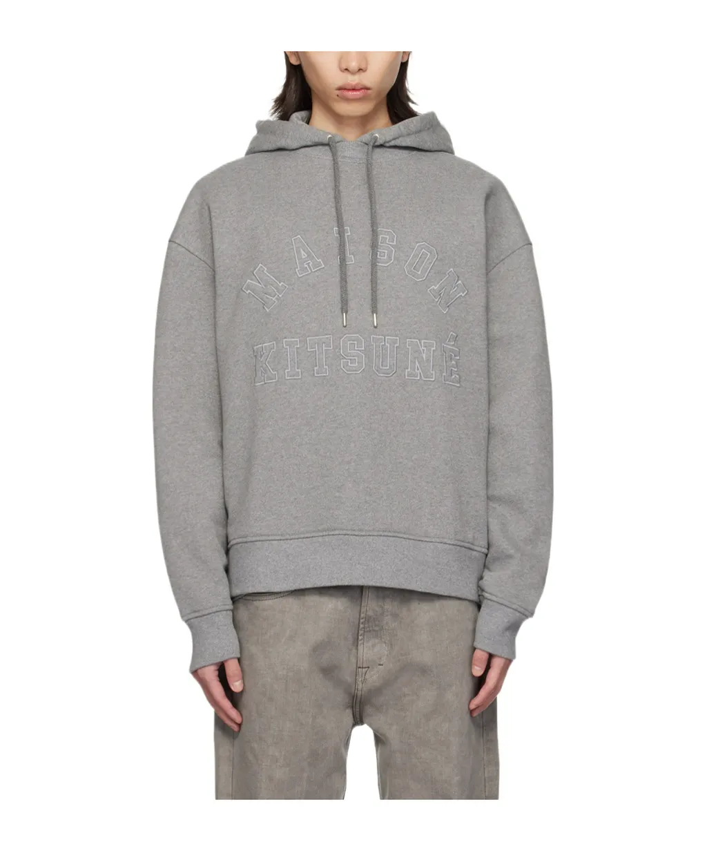 Logo Patch Drawstring Hoodie