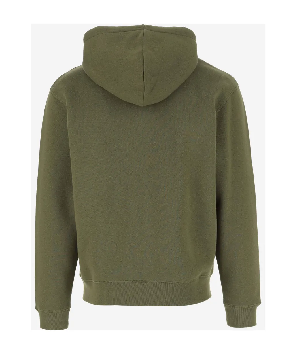 Fox Head Patch Zipped Hoodie