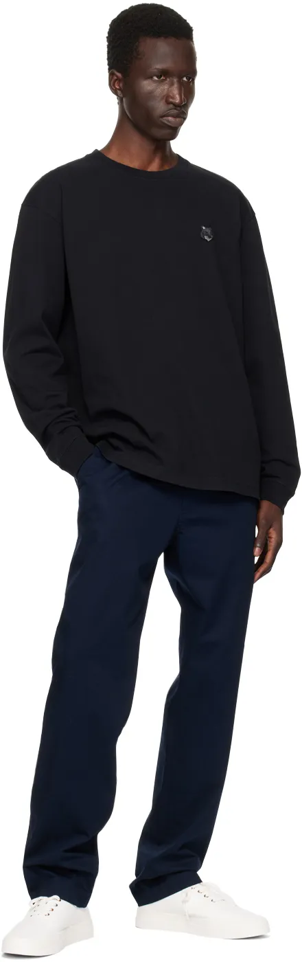 Bold Fox Head Patch Long-Sleeved T-Shirt